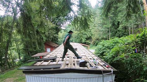 trailer house metal roofing|install metal roof on trailer.